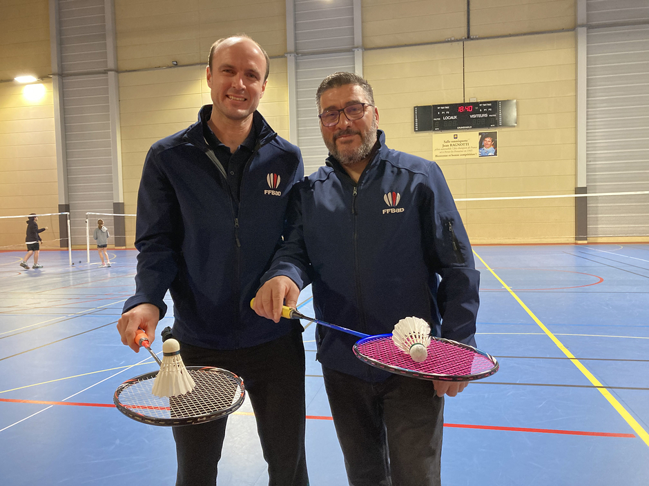 Frédéric Hattat et Miguel Matoso officieront lors des compétitions olympiques de badminton, du 27 juillet au 5 août. - Agrandir l'image (fenêtre modale)