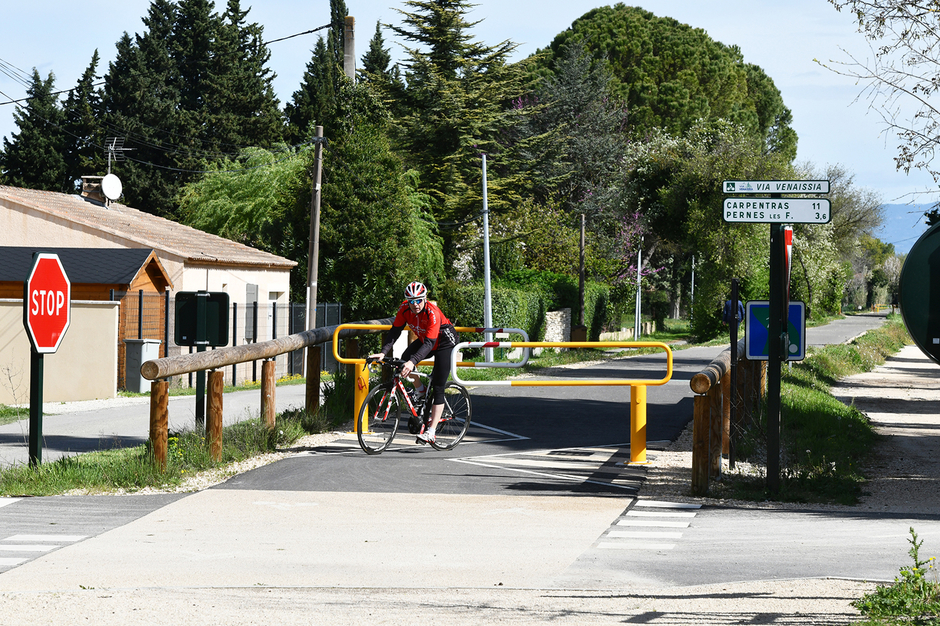 Un cycliste sur la véloroute - Agrandir l'image (fenêtre modale)