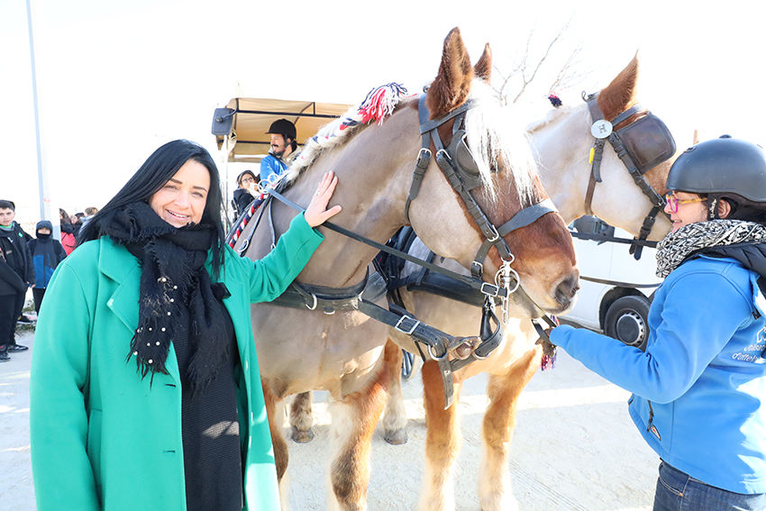 Christelle Jablonski-Castanier, vice-présidente du Département  et des chevaux - Agrandir l'image (fenêtre modale)