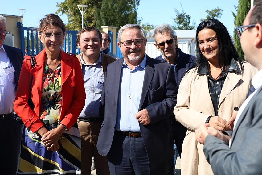 Des personnalités présente lors de la visite de chantier