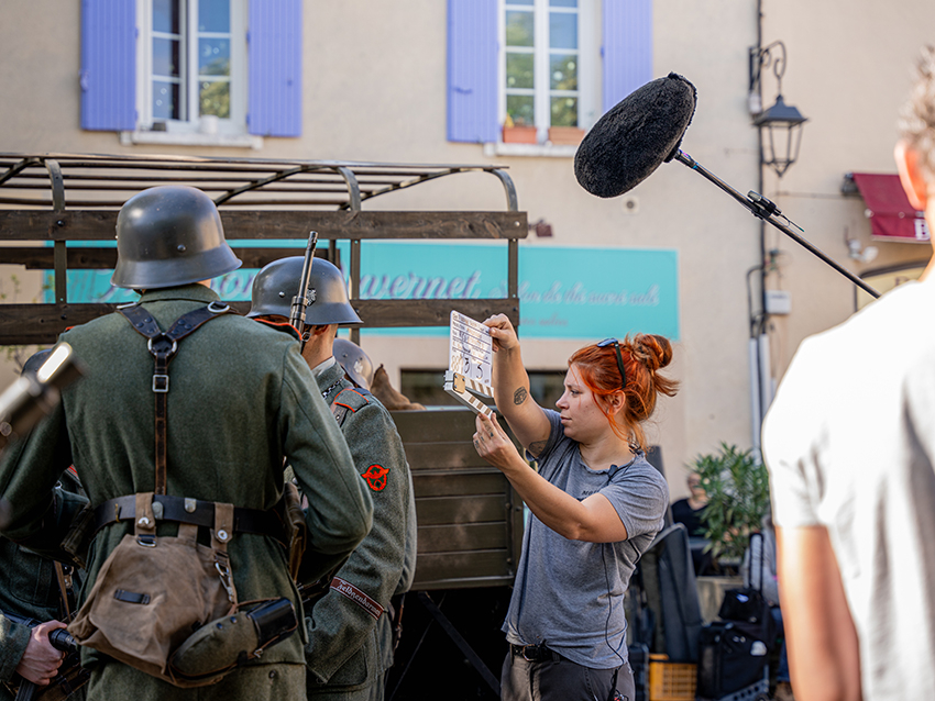 Vue d'un tournage de film - Agrandir l'image (fenêtre modale)