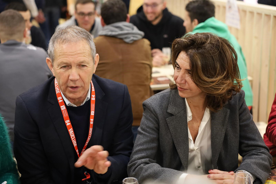 La présidente Dominique Santoni et Christian Mounier, Vice-président chargé de l’Agriculture, de l’Eau et de l’Alimentation - Agrandir l'image (fenêtre modale)